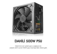 PowerBoost VK-1651 500w USB 3.0+USB 2.0 ATX Full Siyah Kasa 